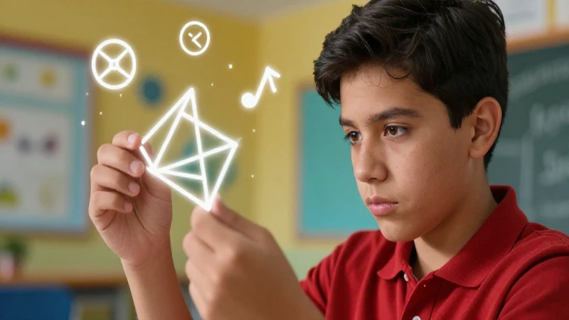 Joven mexicano concentrado resolviendo geometría