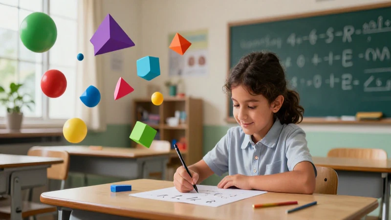 Estudiante resolviendo problemas matemáticos con entusiasmo