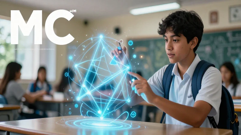 Resuelve tus problemas de matemáticas 3º secundaria con Conecta más 5 Estudiante aprende geometría holográfica moderna