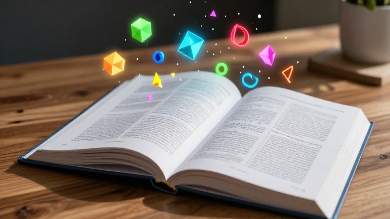 Libro de matemáticas vibrante en escritorio moderno