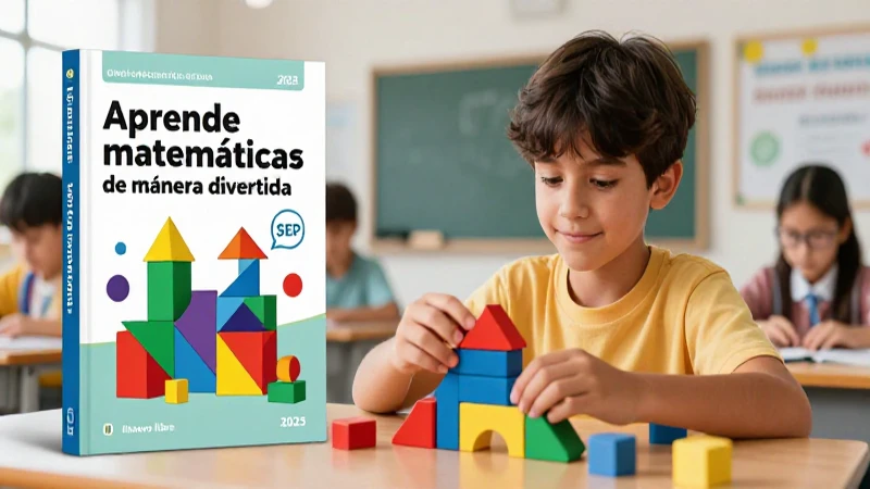 Ilustración vibrante del nuevo libro de matemáticas SEP