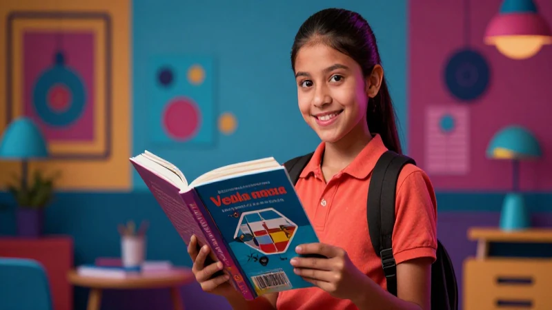 Estudiante mexicano sonriente, aprendizaje vibrante y premium