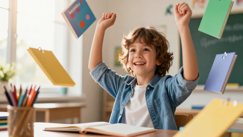 Estudiante feliz estudia dinámicamente en el sol