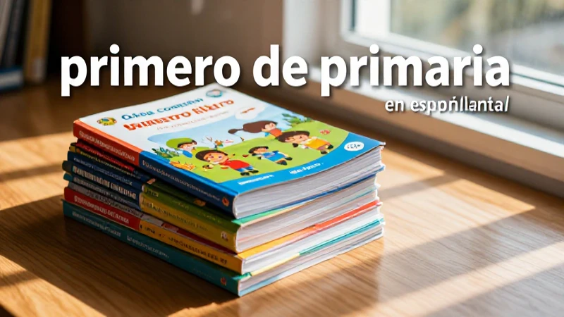Libros de primaria atractivos en escritorio
