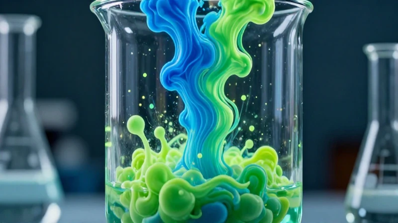 Ilustración química vibrante y didáctica