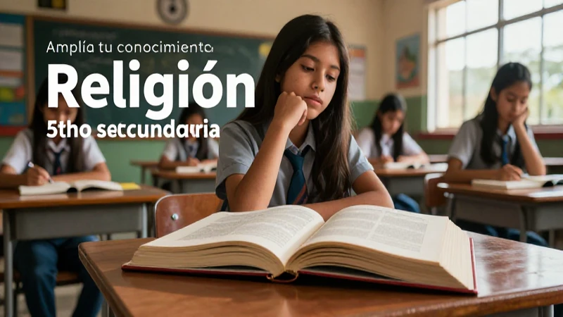 Libro de religión para 5to de secundaria