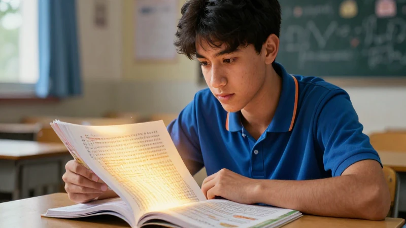 Despeja tus dudas con nuestro libro de secundaria contestado para 2do grado 5 Estudiante seguro con libro y luz dramática