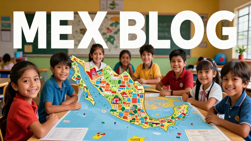 Niños mexicanos sonrientes en aula vibrante