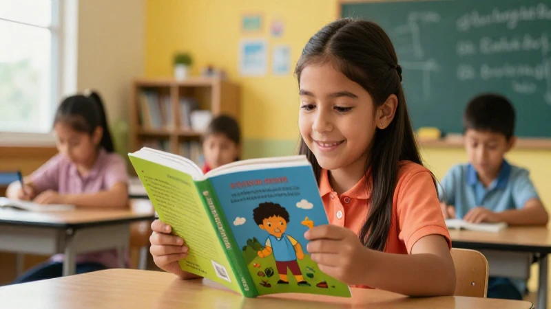 ¡Aprende más con el mejor libro de lecturas SEP para primer grado! 3 Estudiante alegre lee libro en aula moderna