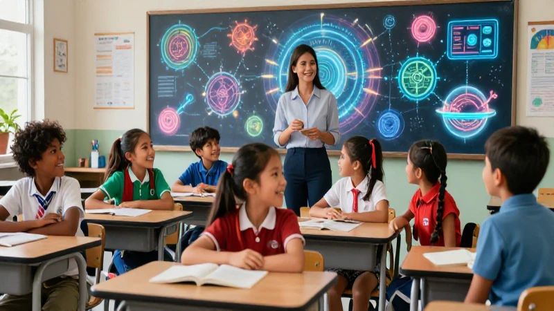 Aula moderna con estudiantes mexicanos