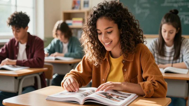 Mejora tu escritura con nuestro taller de lectura y redacción 3 Imagen profesional de estudio educativo, realista y vibrante