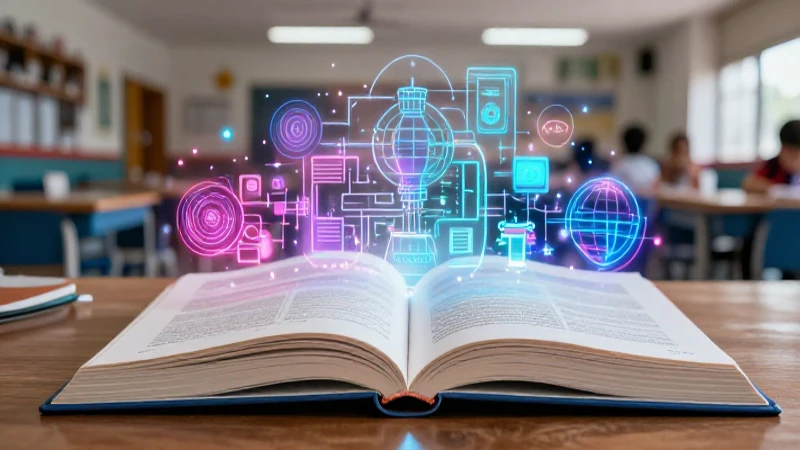 Ilustración educativa tecnológica, moderna y dinámica