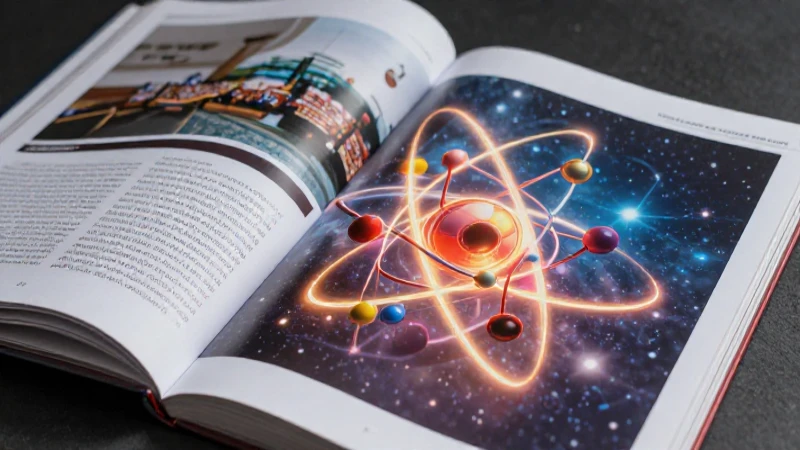 Conoce el mejor libro de texto para 7° básico de ciencias naturales 3 Modelo atómico didáctico hiperrealista y vibrante