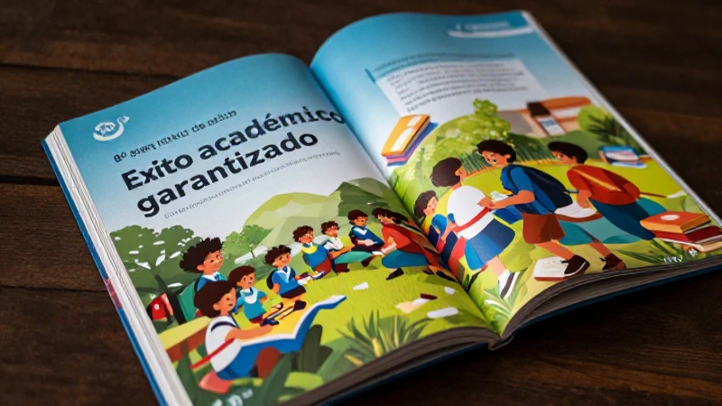 Texto escolar vibrante, moderno y de alta calidad