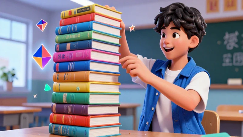 Estudiante entusiasta rodeado de conocimiento digital vibrante