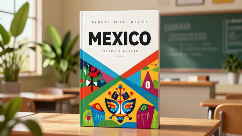 Libro educativo mexicano, diseño vibrante y moderno