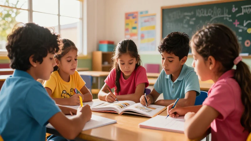 Fomenta una educación integral con el Libro de Valores SEP en PDF 3 Niños mexicanos aprendiendo en vibrante aula