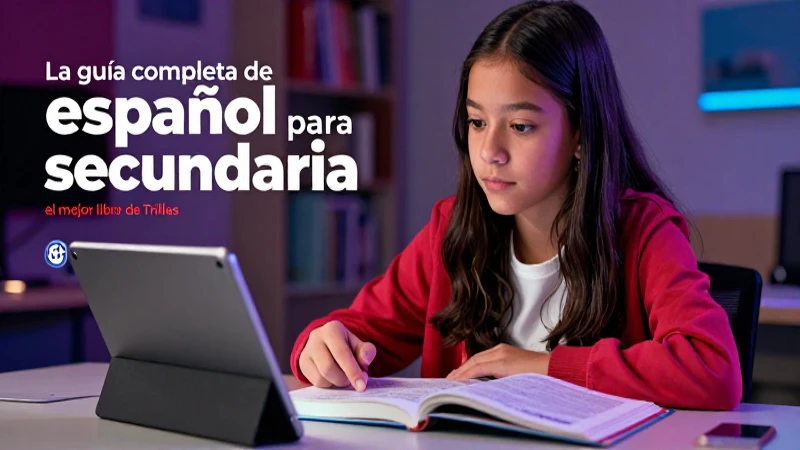 Estudiante mexicano de secundaria con estética educativa