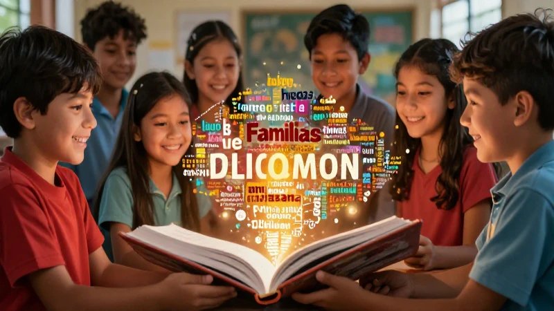 Estudiantes mexicanos aprendiendo familias de palabras