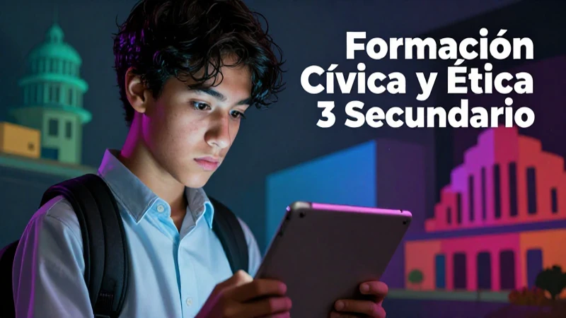 Descarga PDF de Formación Cívica y Ética 3 Secundaria: Amplía tu conocimiento 5 Descarga PDF de Ética, imagen moderna vibrante