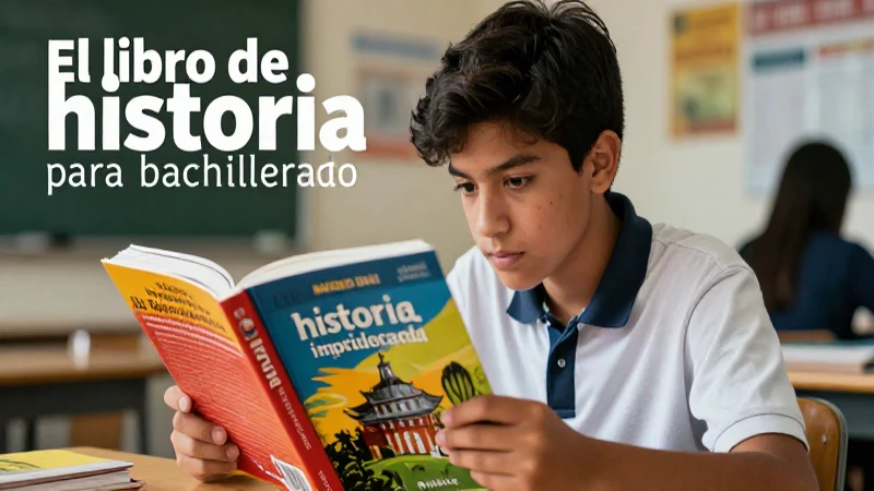 Estudiante estudia un libro de historia mexicano dinámico