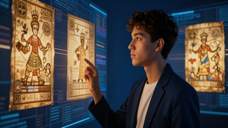 Estudiante mexicano analiza manuscritos digitales en alto contraste