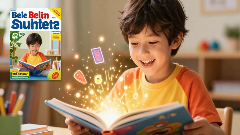 Conoce el Libro Mágico Preescolar que encantará a tus pequeños 5 Niño feliz leyendo un libro mágico iluminado