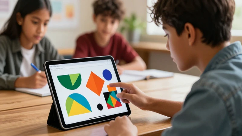 Estudiante mexicano moderno aprende conceptos abstractos digitalmente