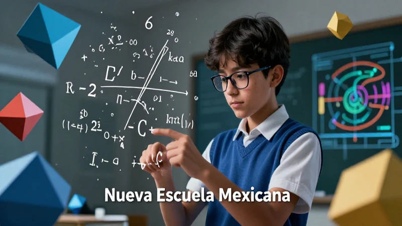 Ilustración vibrante de estudiante en matemáticas