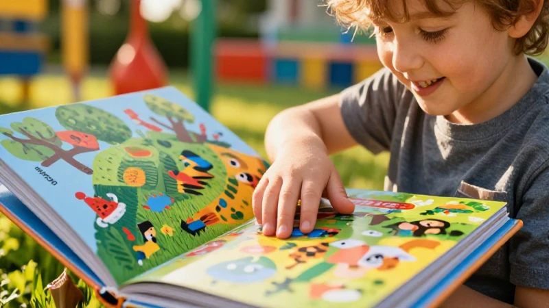 Crea hermosos recuerdos preescolares con Mi Álbum Preescolar 1 4 Niño feliz toca álbum vibrante