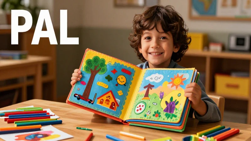 Crea hermosos recuerdos preescolares con Mi Álbum Preescolar 1 5 Niño feliz con álbum y arte educativo