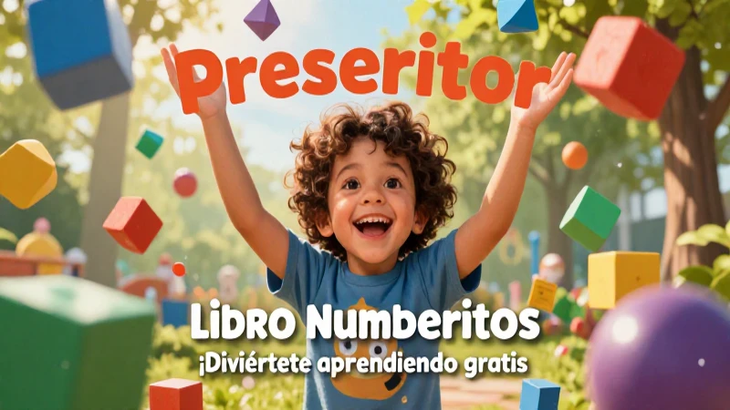 Libro de numeritos preescolar, vibrante y educativo