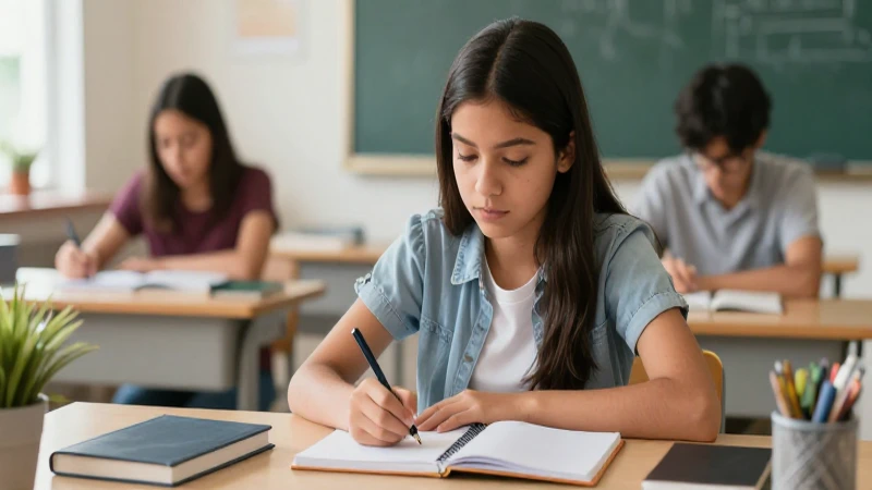 Estudiante mexicano enfocado en estudio
