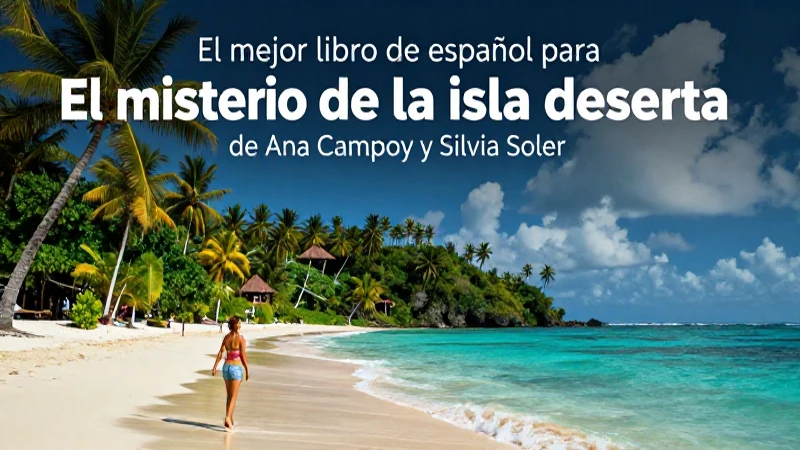 Cubierta educativa: misterio en isla tropical