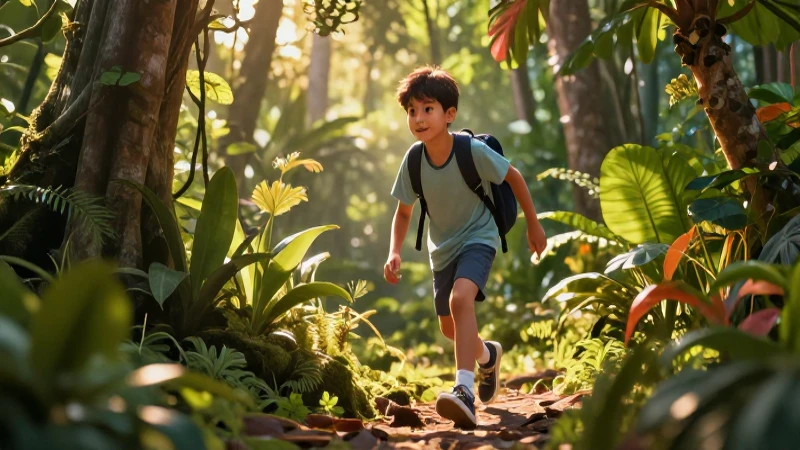 Aprende ciencias naturales en tercer grado con este Conoce libro 5 Estudiante curioso en naturaleza bajo luz dorada