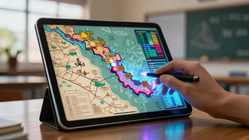 Libro Santillana Historia 3 Secundaria en PDF ¡Descárgalo gratis! 4 Tablet digital con mapas históricos en clase