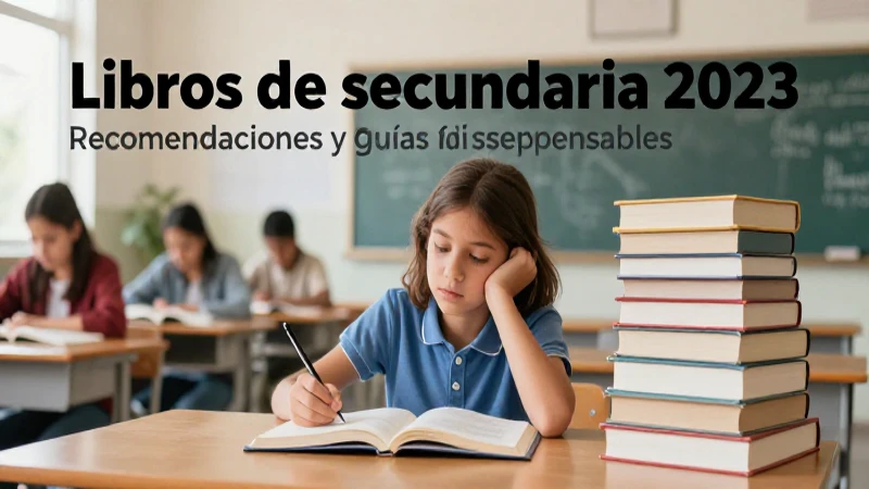Libros de secundaria 2023: recomendaciones y guías indispensables 3 Recomendaciones para elegir libros de secundaria