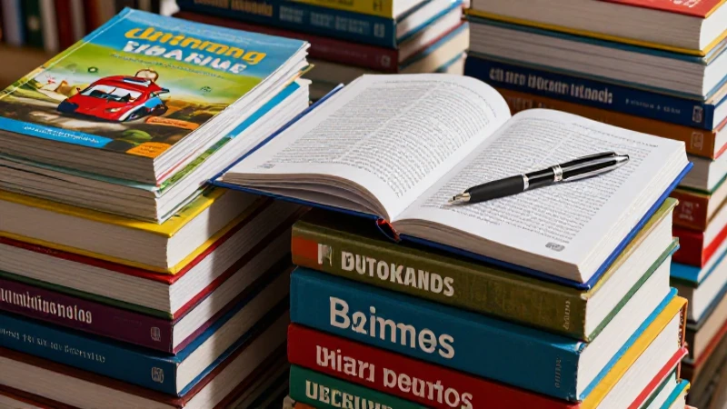 Libros escolares coloridos en estudio