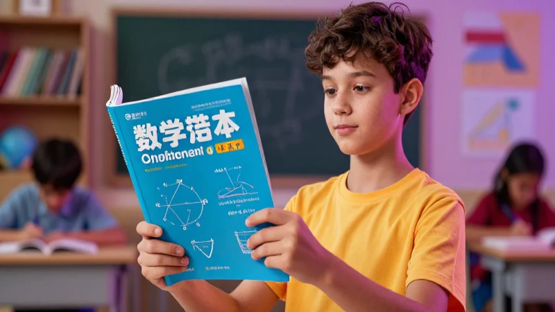 Estudiante joven, matemáticas modernas, estética profesional