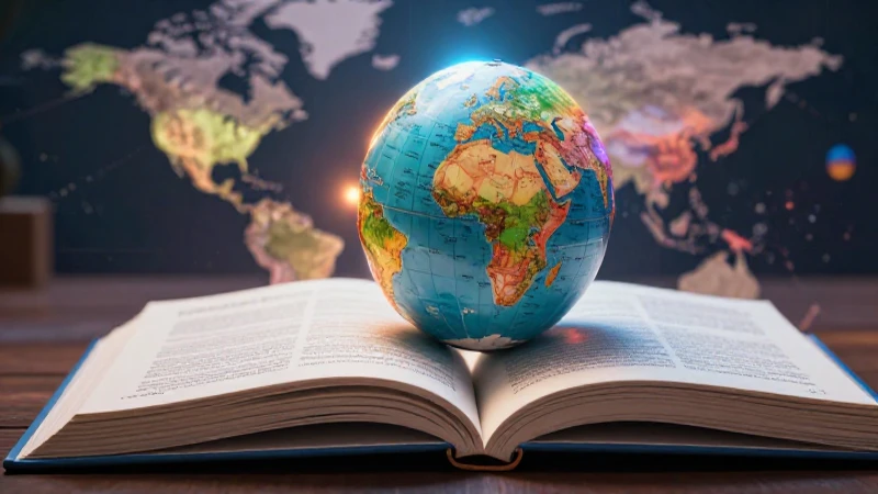 Libro de geografía moderno y vibrante