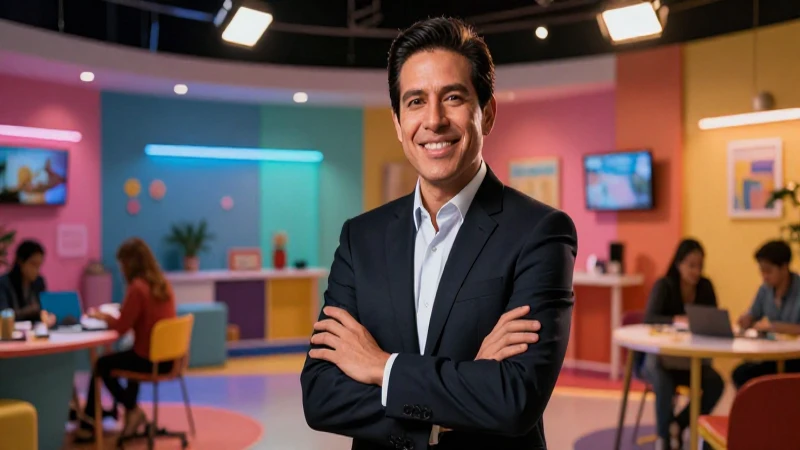 Educador mexicano profesional en entorno moderno y vibrante