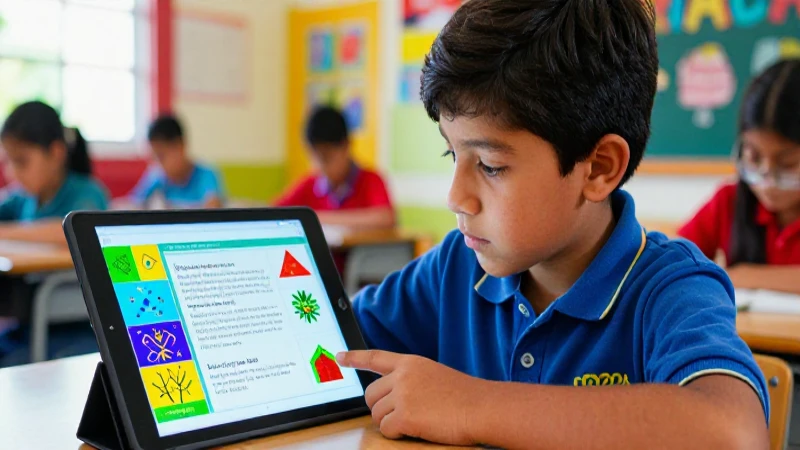 Estudiante en México aprende con tecnología