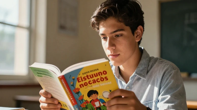 Joven mexicano estudiando con enfoque intenso