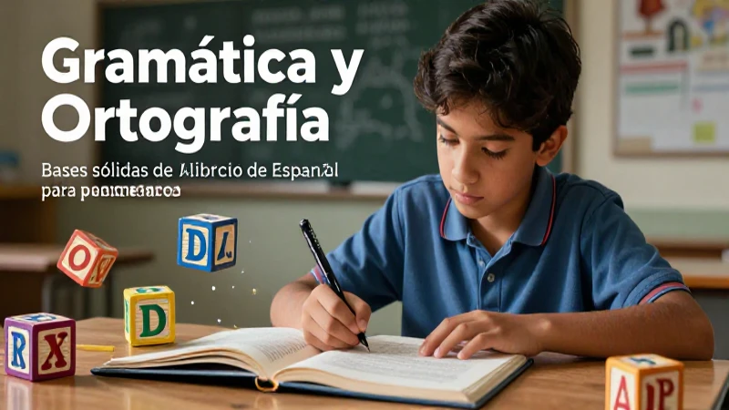 Estudiante mexicano aprende español con bloques coloridos