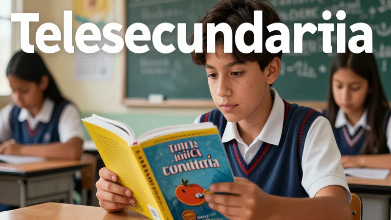 Estudiante mexicano lee libro en clase