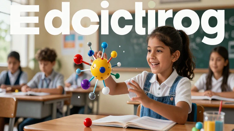 Estudiante aprende ciencia en aula dinámica