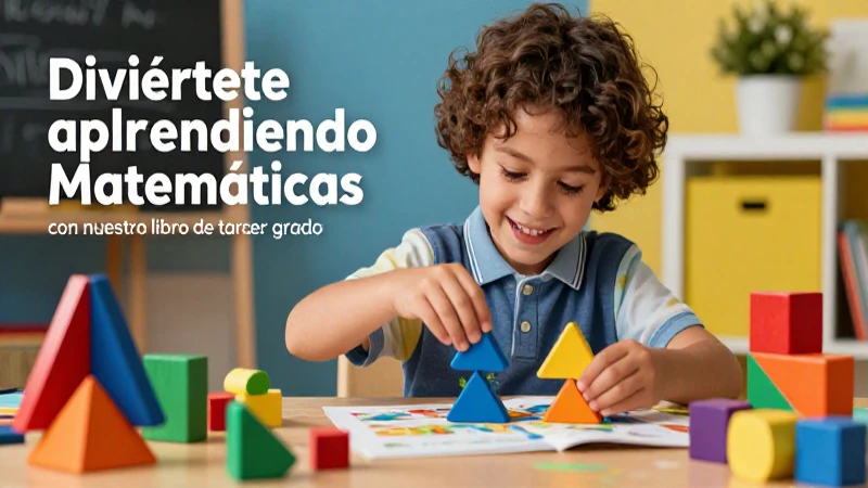 Estudiante aprende matemáticas con materiales vibrantes