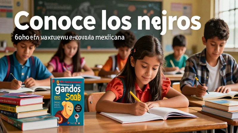Ilustración vibrante de alumnos y libros de sexto