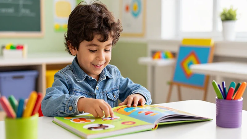 Descarga gratis libros de actividades preescolar en PDF: Desarrolla habilidades esenciales 4 Niño mexicano alegre aprendiendo con colores vibrantes