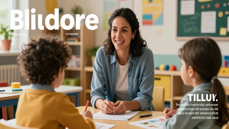 Educadora guía a niños en un entorno moderno